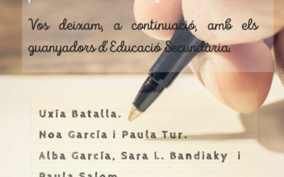 CERTAMEN LITERARIO EDUCACIÓN SECUNDARIA