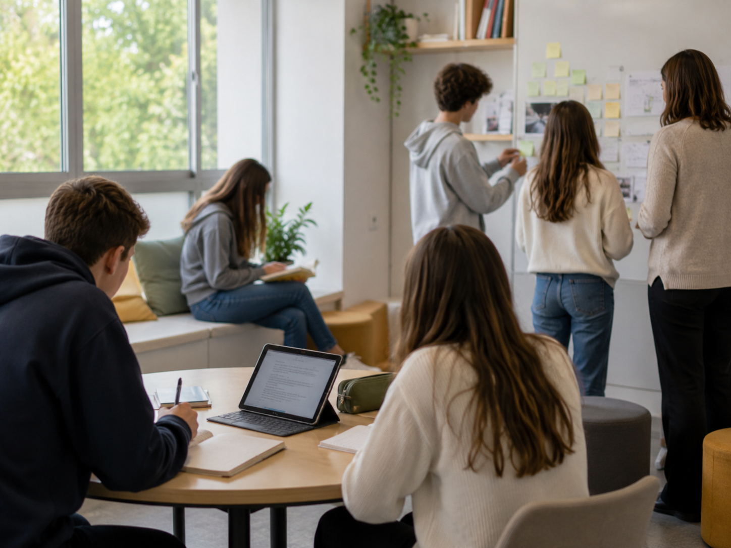 Escena educativa representativa dels principis pedagògics NCA a Secundària
